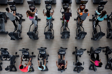 people working out again